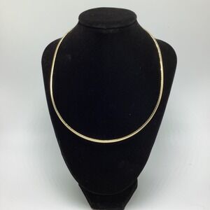 Lia Sophia Trish 17" Gold Tone Omega Necklace